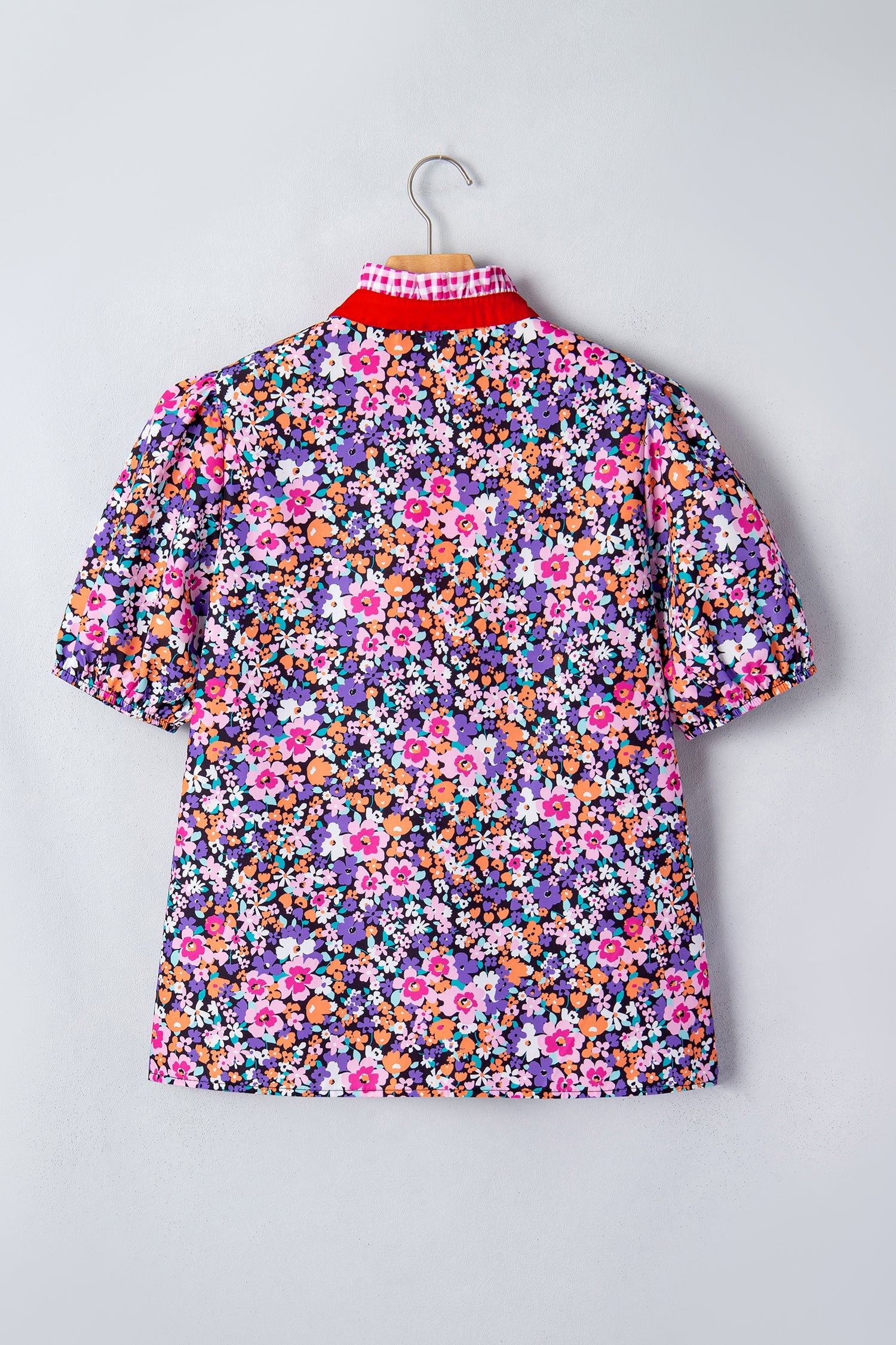 The Madeline Floral Gingham Blouse