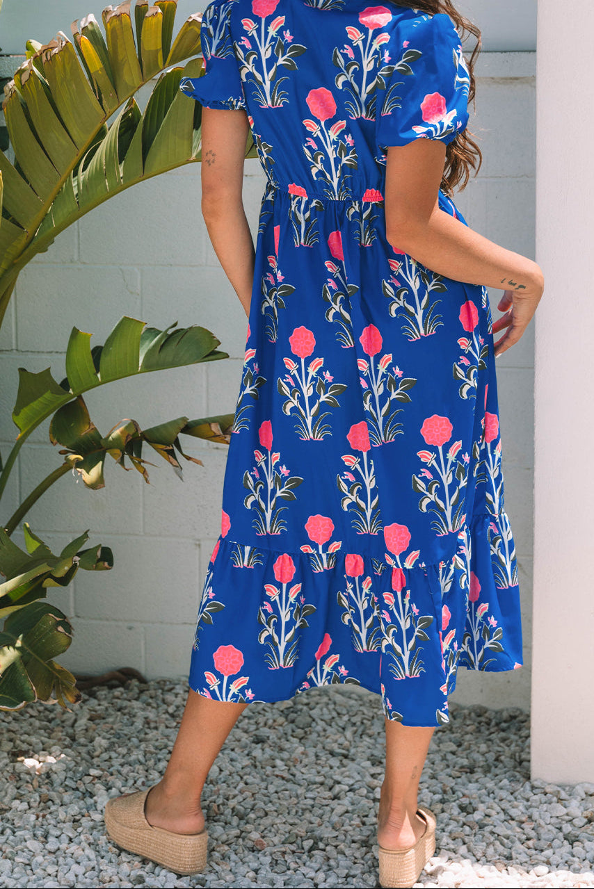 The Brielle Floral Puff Sleeve Dress