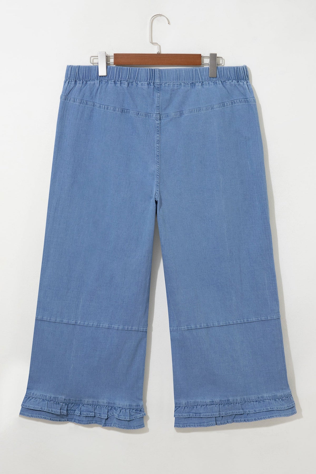 The Delaney Ruffle Hem Wide Leg Jeans