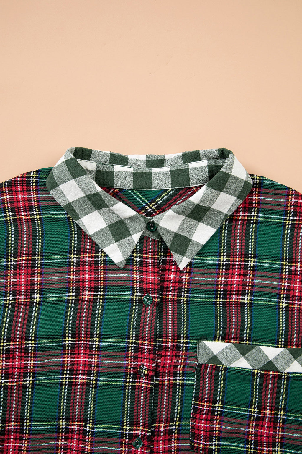 The Mistletoe Plaid Button Up