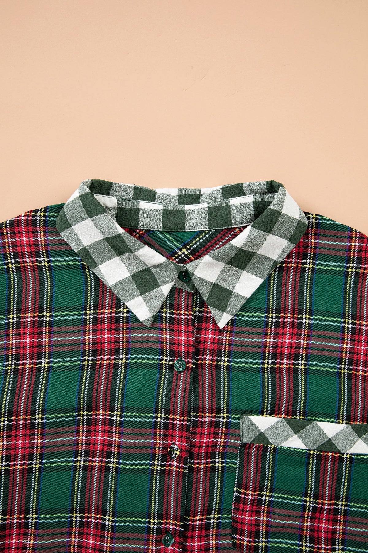 The Mistletoe Plaid Button Up