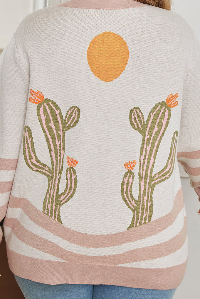 The Willa Western Cactus Cardigan Sweater