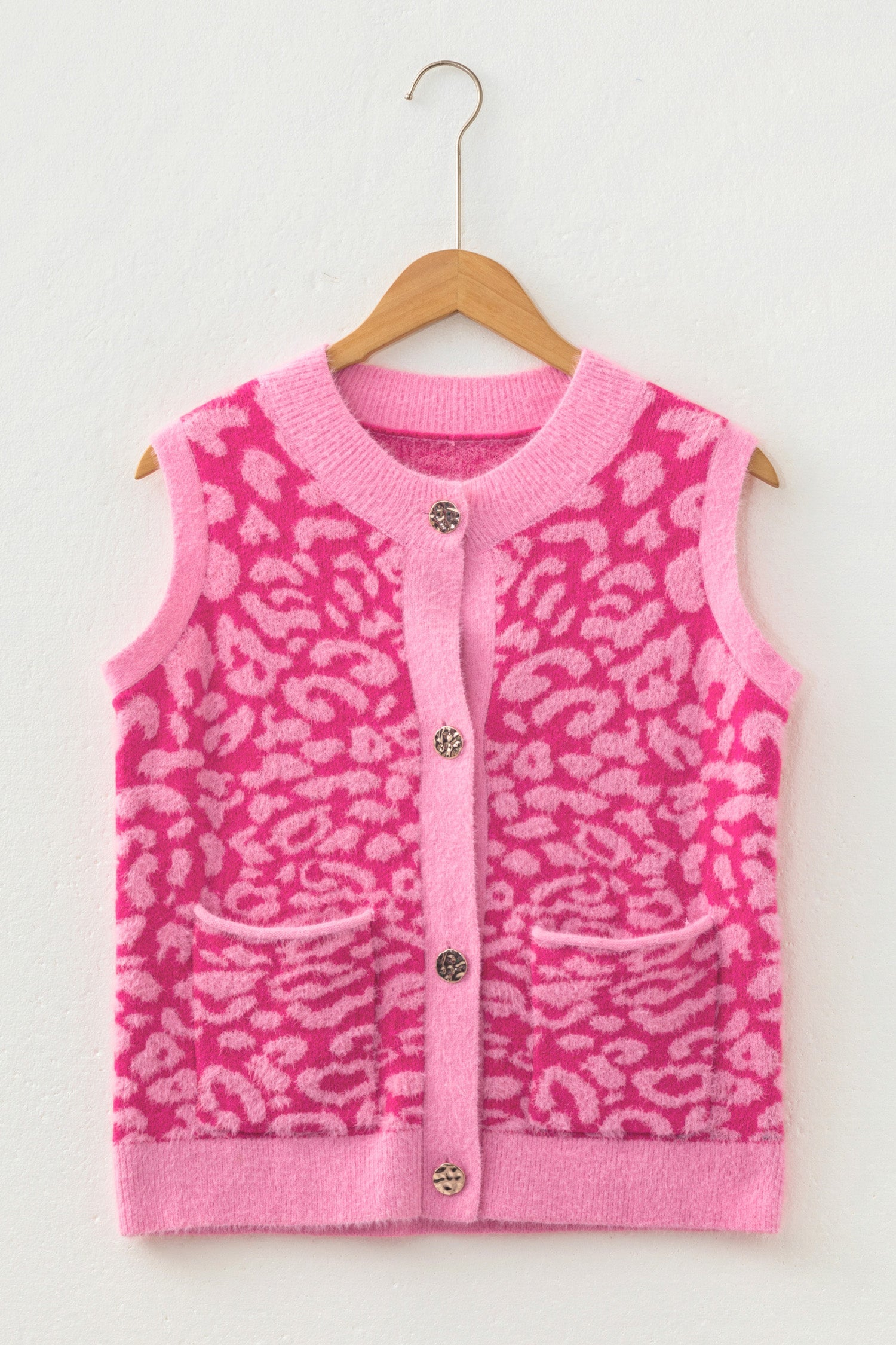 The Harper Leopard Knit Vest