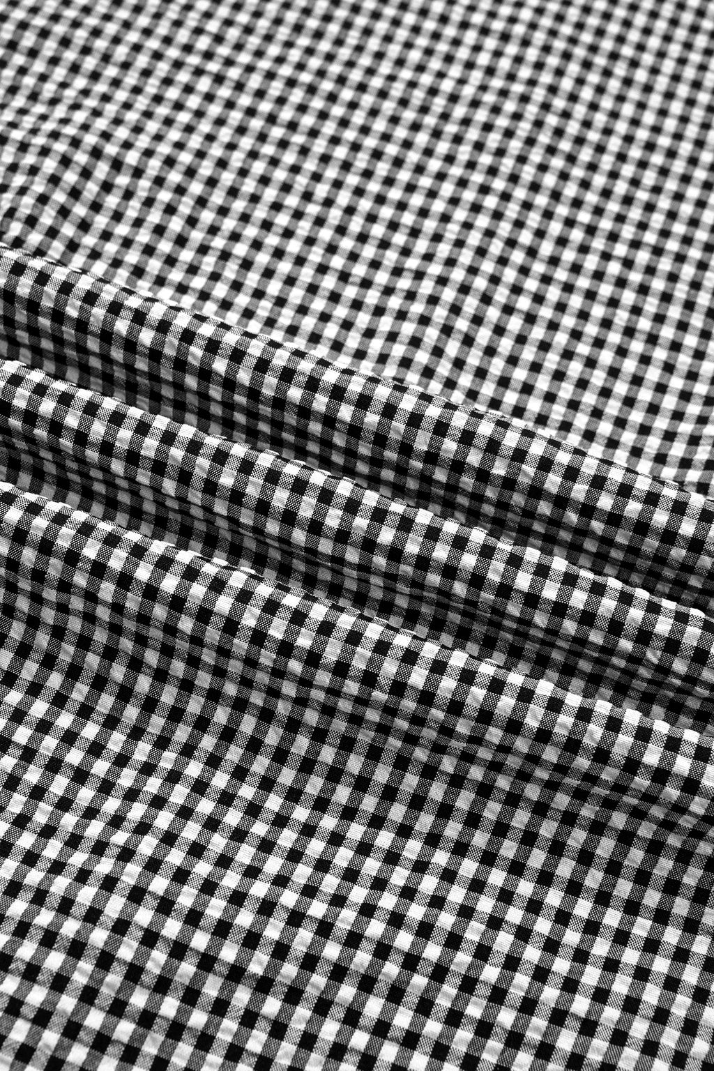 The Colette Gingham Plaid Bow Blouse