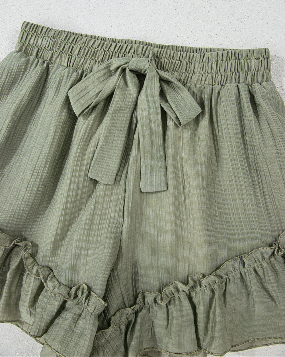 The Dahlia Tie Waist Ruffle  Shorts