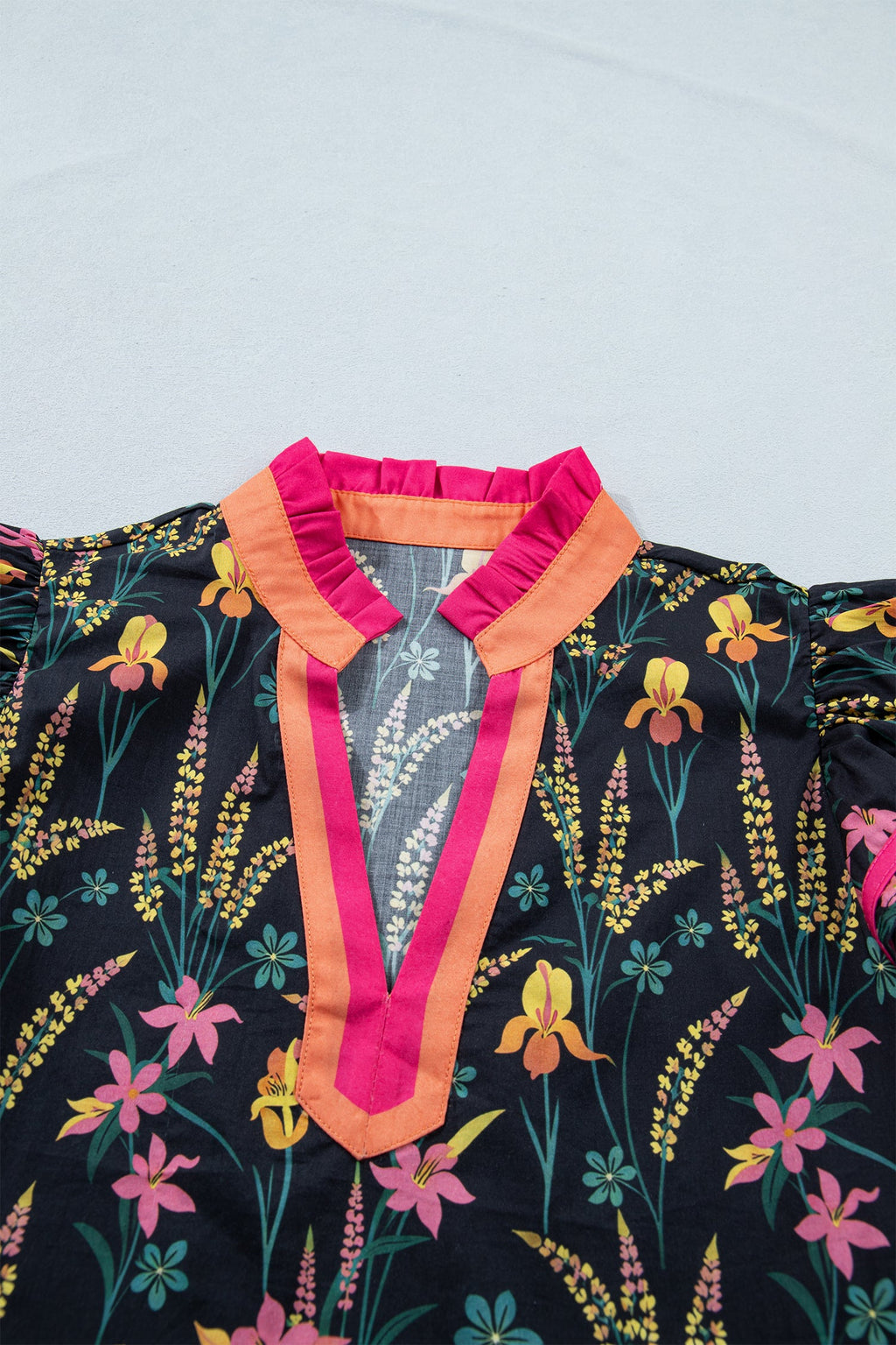 The Blair Floral Ruffle Blouse