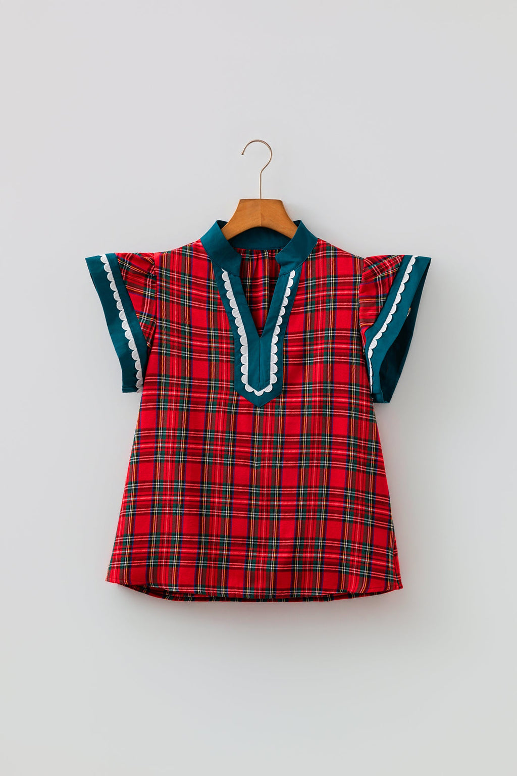 The Merry & Bright Plaid Top