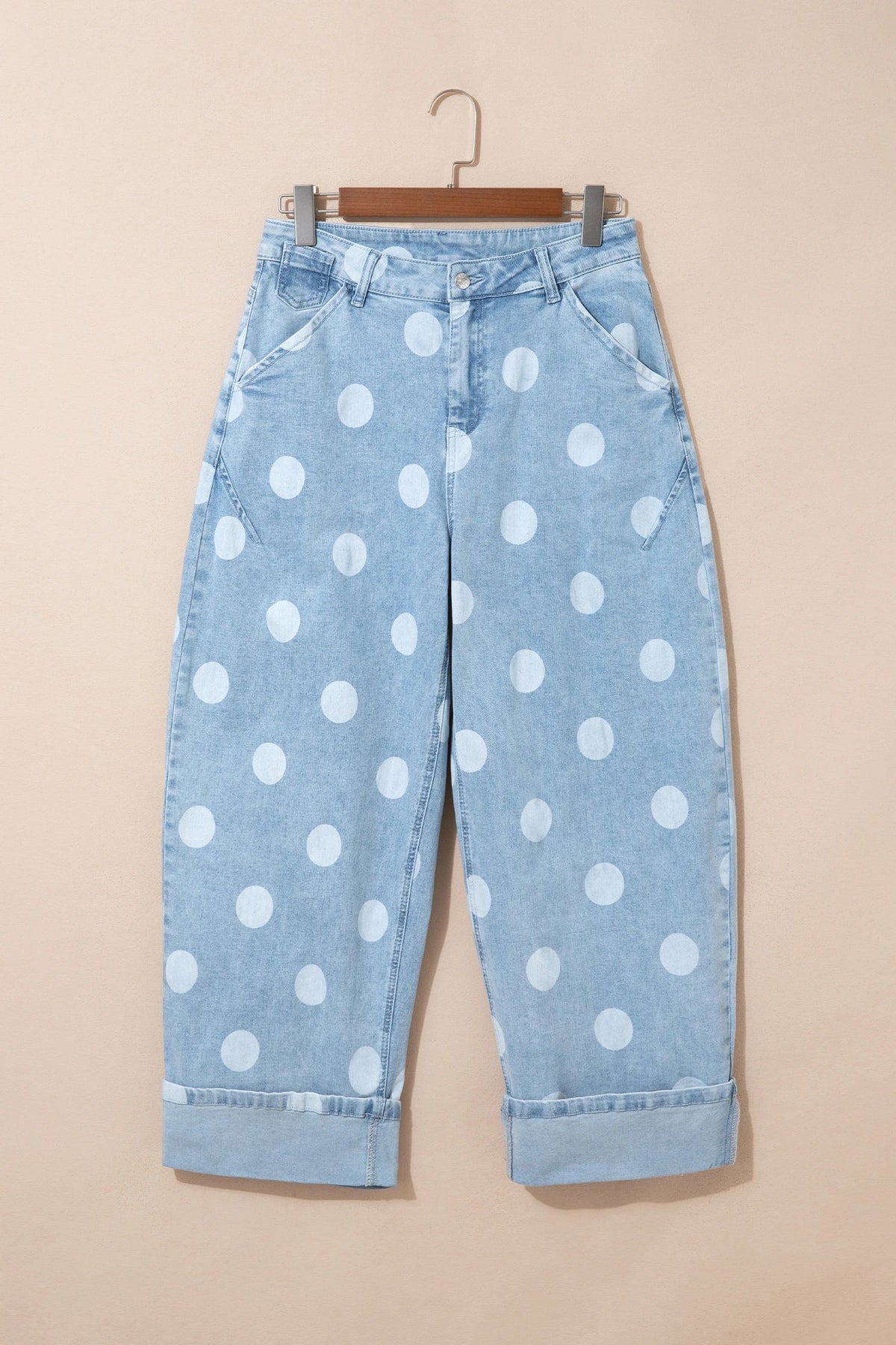 The Haisley Polka Dot Wide Leg Jeans