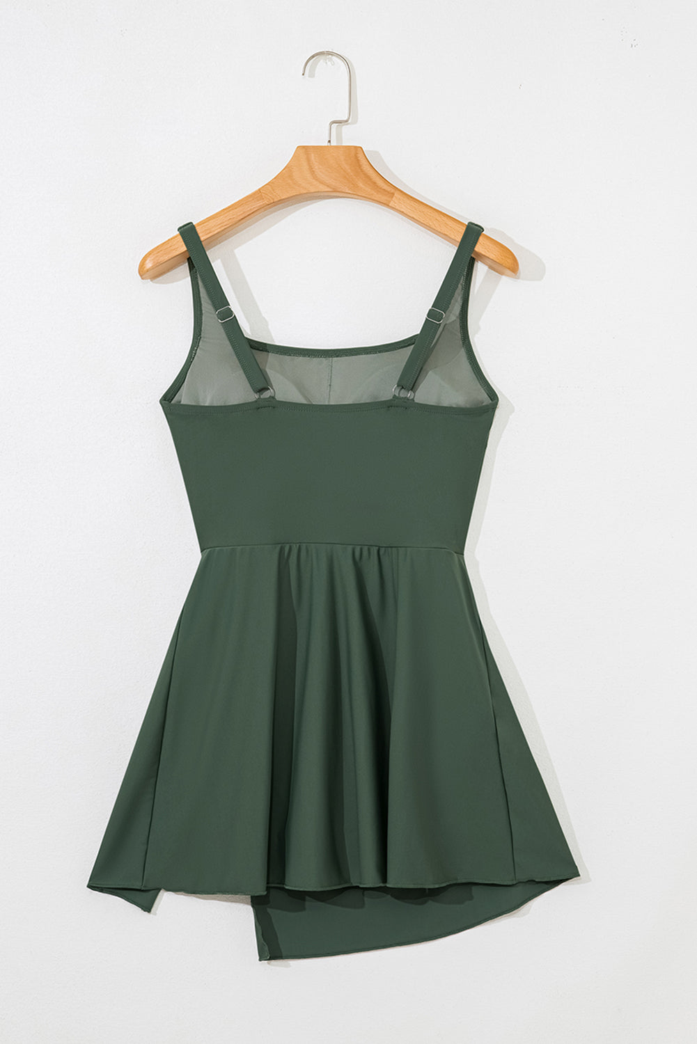 The Waverly Wrap Tie Waist Square Neck Swim Dress
