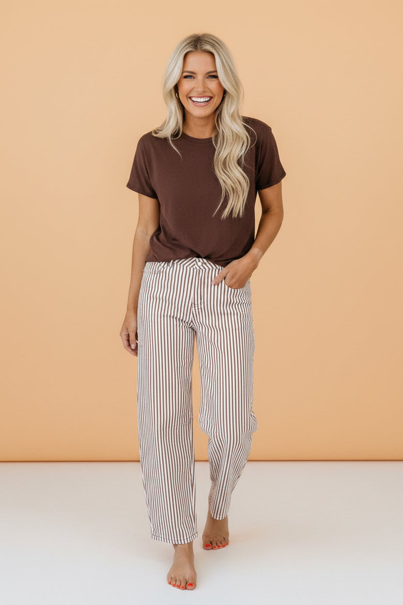 The Olivia Stripe Denim Jeans