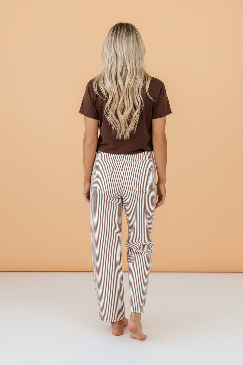 The Olivia Stripe Denim Jeans