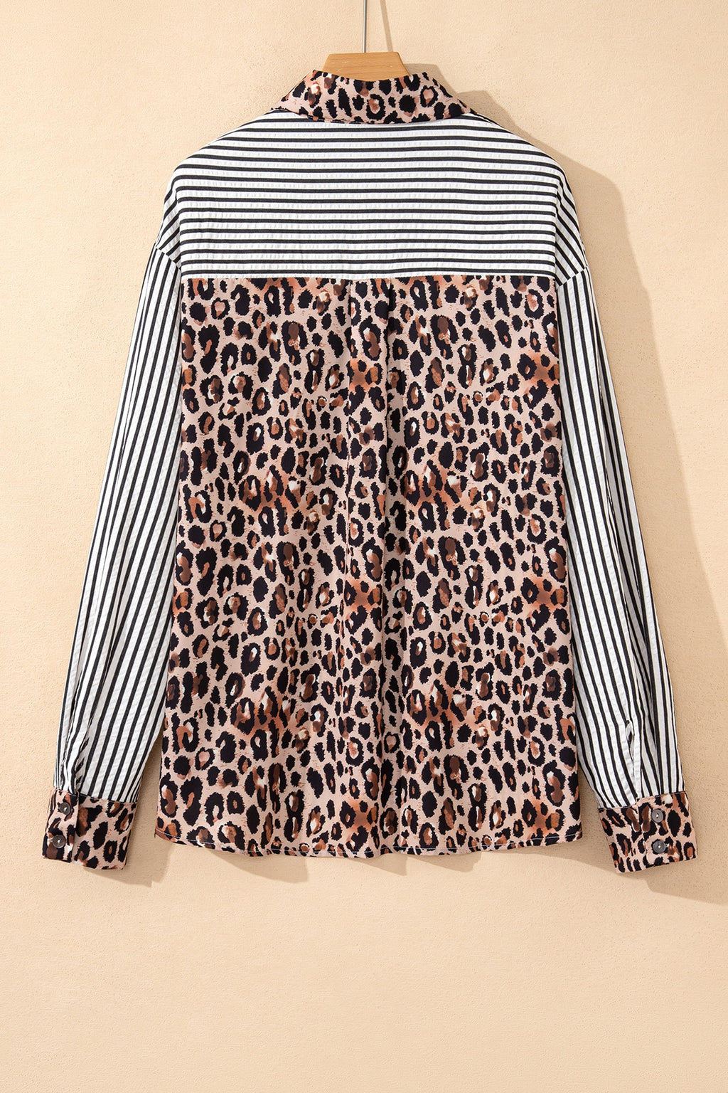 The Blair Leopard Stripe Button Up