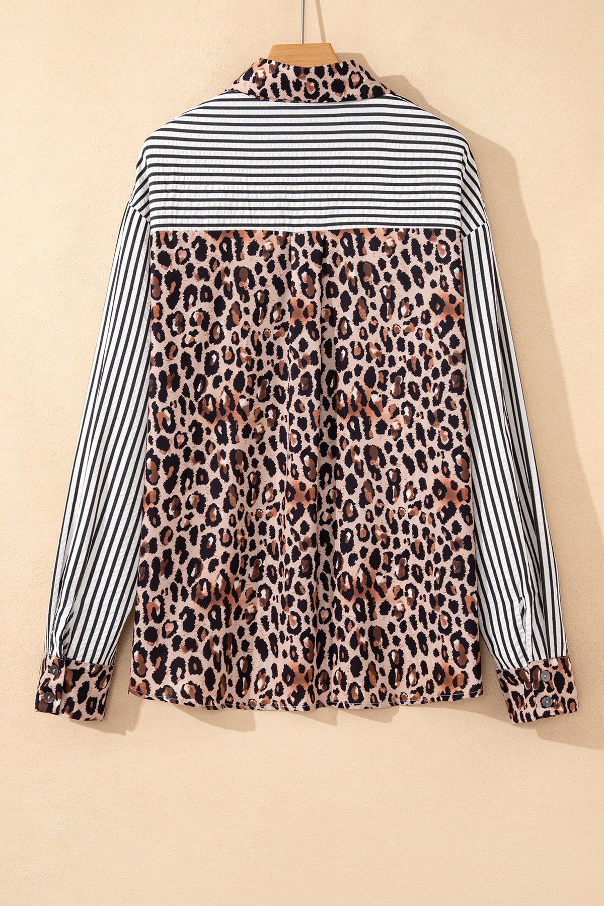 The Blair Leopard Stripe Button Up