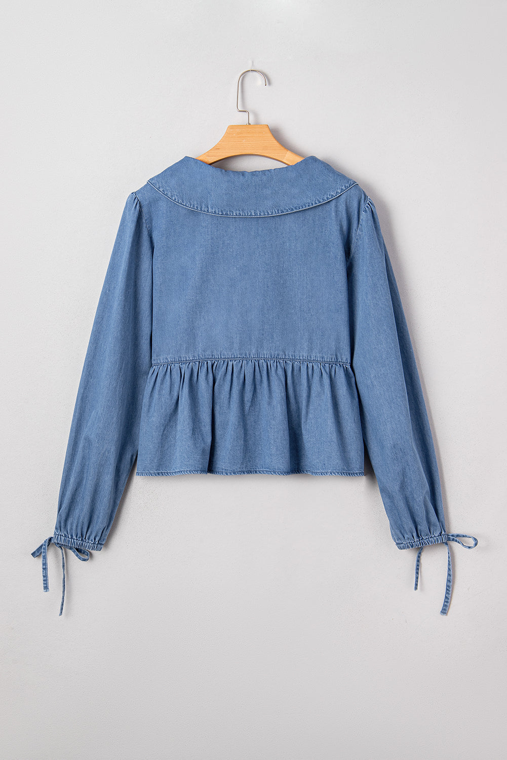 The Mae Denim Peplum Top