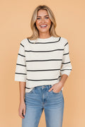 The Cameron Stripe Sweater Tee