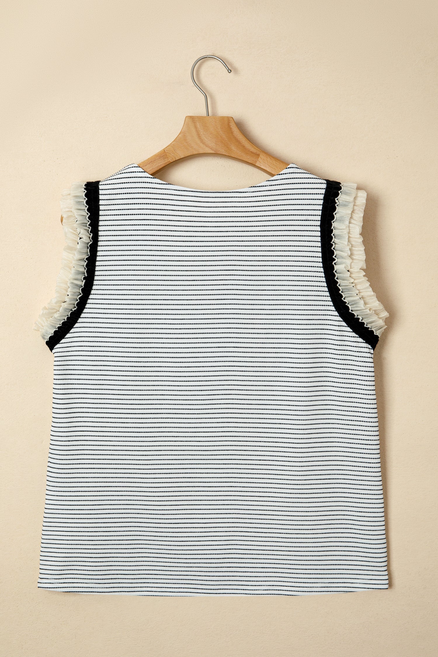The Leighton Stripe Ruffle Tank Top