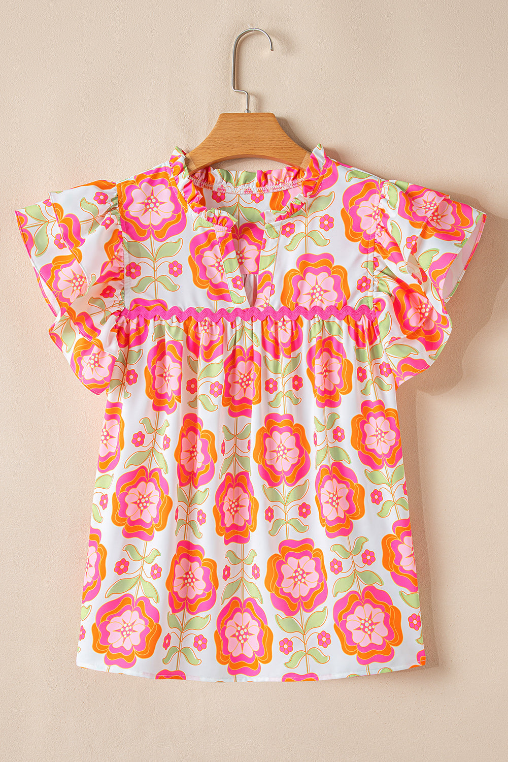The Rosalie Floral Ruffle Blouse