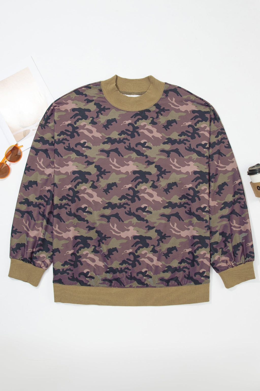 The Willow Camo Mock Neck Sweatshirt