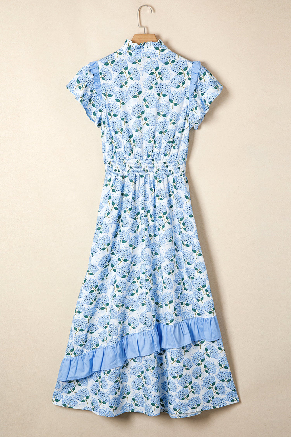 The Lena Floral Hydrangea Maxi Dress