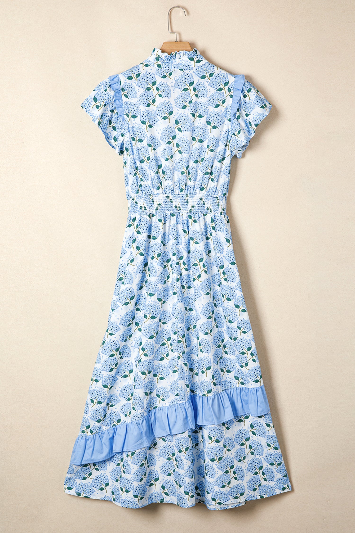 The Lena Floral Hydrangea Maxi Dress