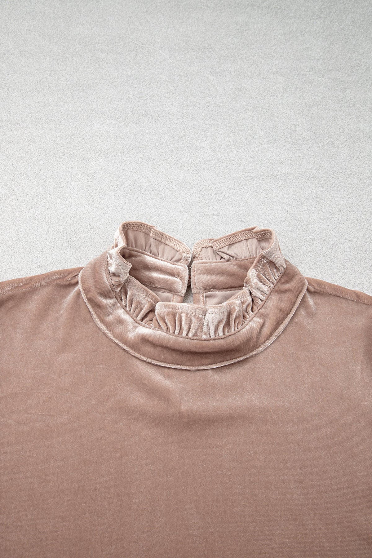 The Sloane Velvet Ruffle Top