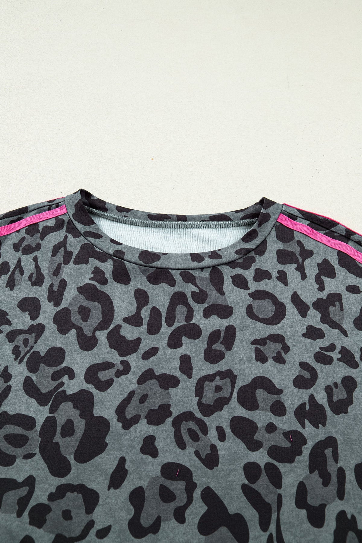 The Clara Leopard Varsity Stripe Top
