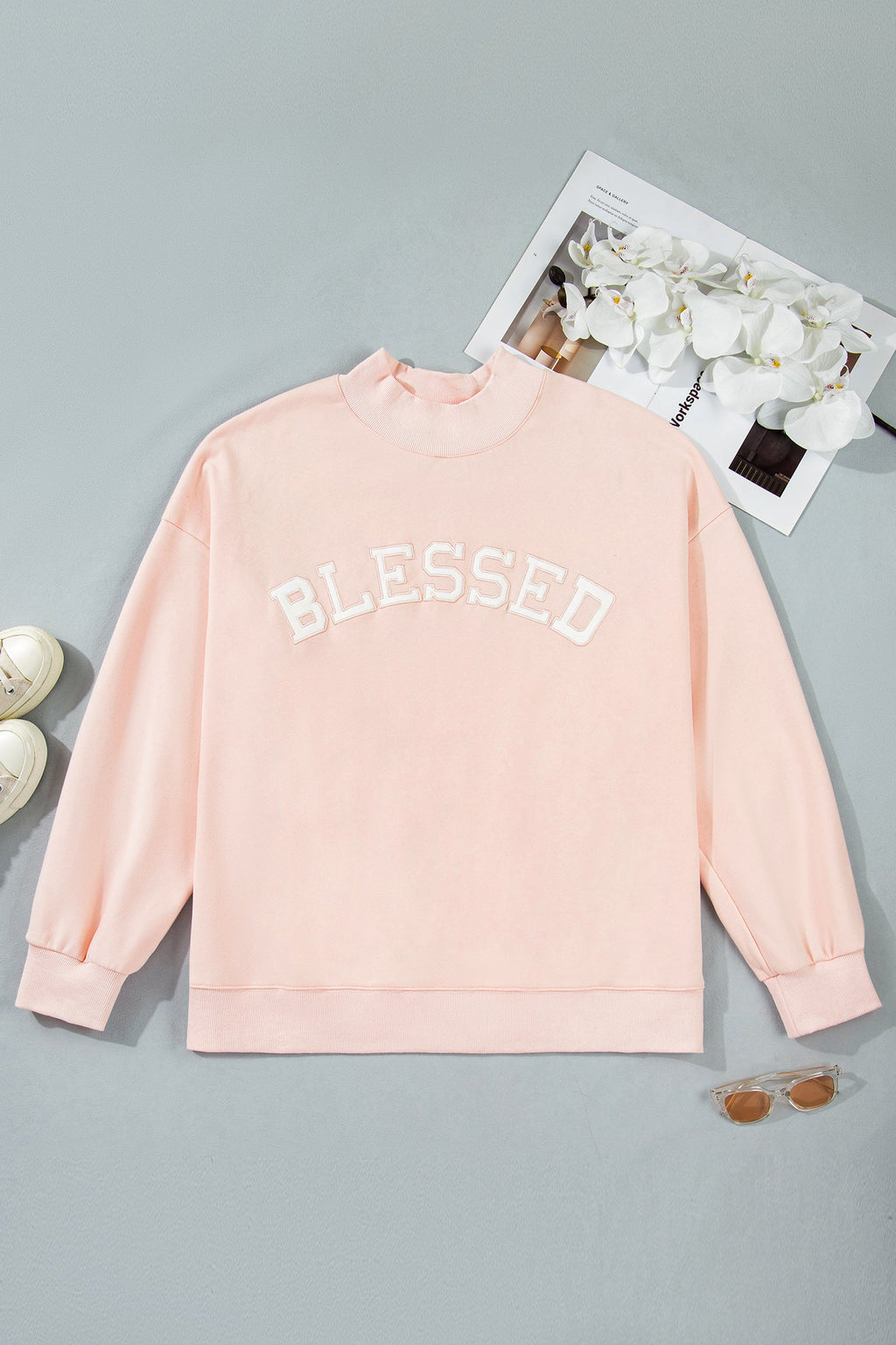 The Haven BLESSED Mock Neck Sweatshirt