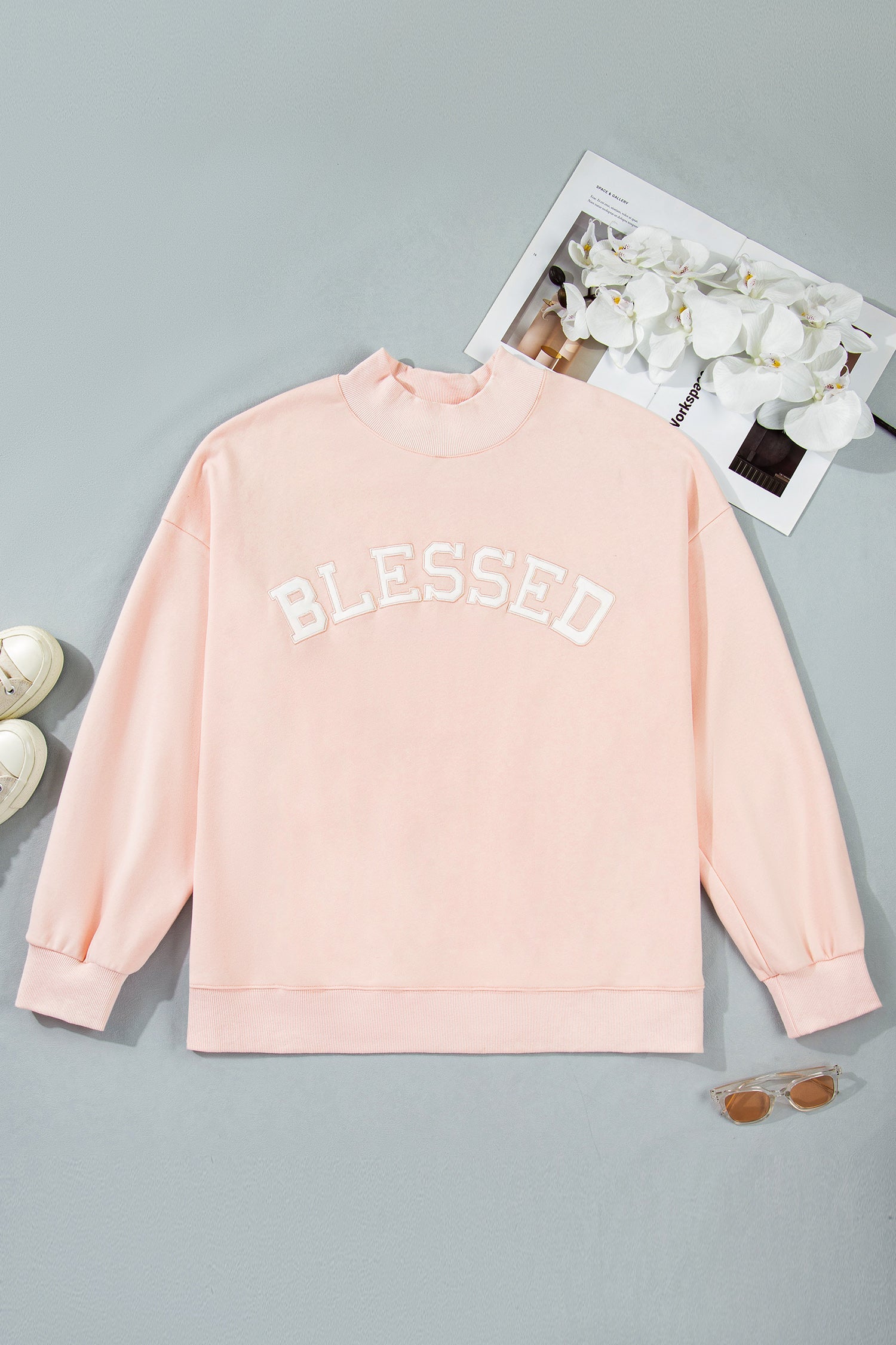 The Haven BLESSED Mock Neck Sweatshirt
