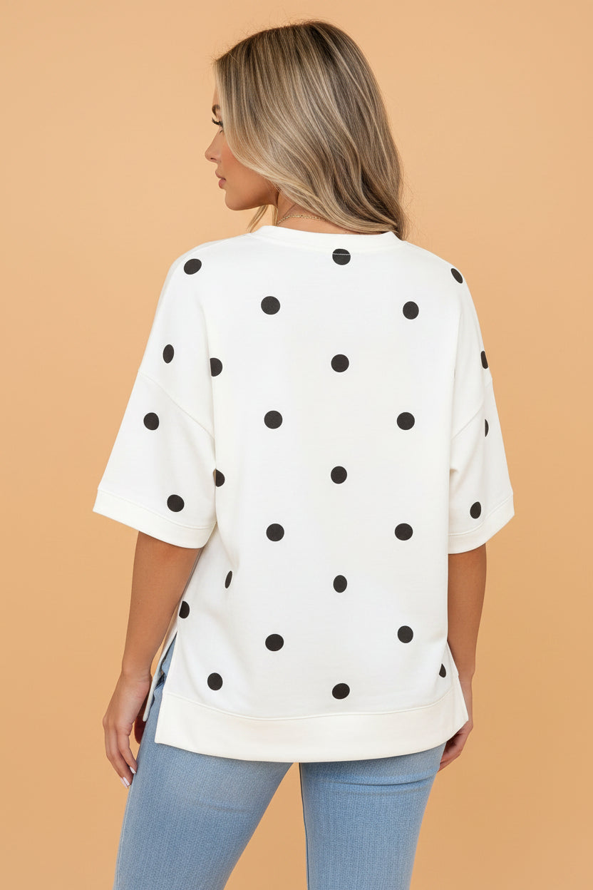 The Dottie Polka Dot Oversize Tee
