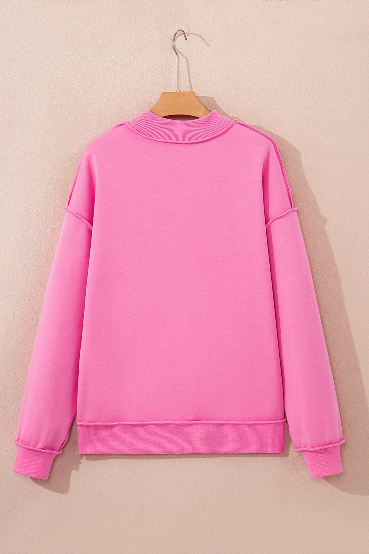 The Kate Rose Solid Reversible Exposed Seam Sweatshirt