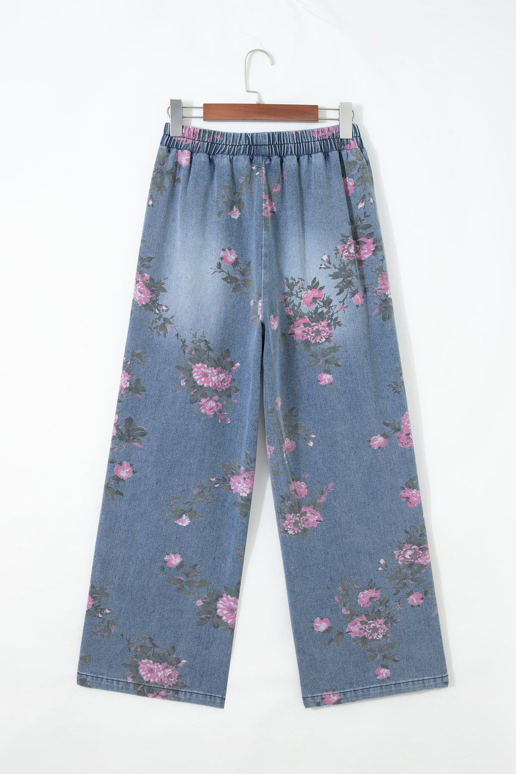 The Maggie Rose Floral Denim Elastic Waist Jeans