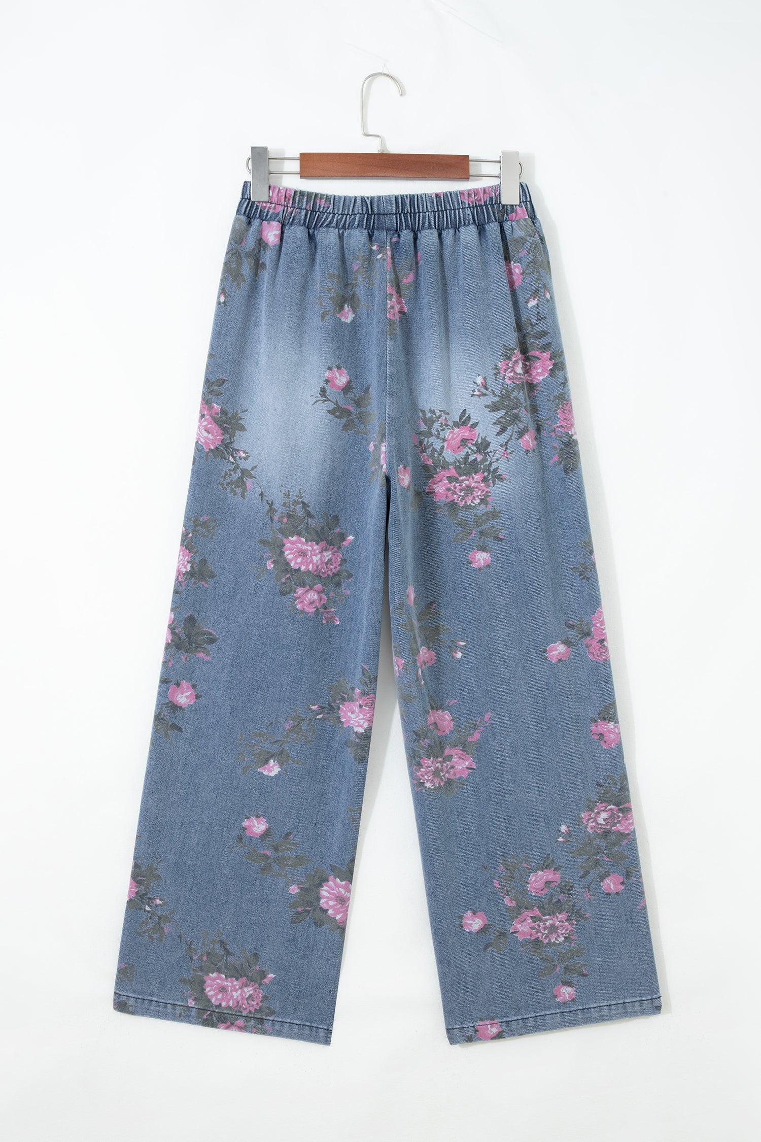 The Maggie Rose Floral Denim Elastic Waist Jeans