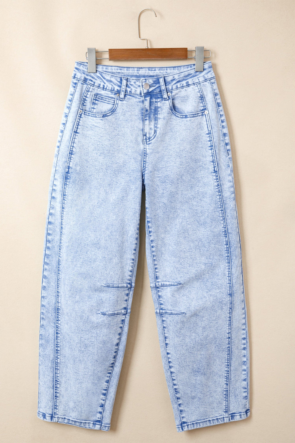 The Lennon Light Wash Barrel Jeans