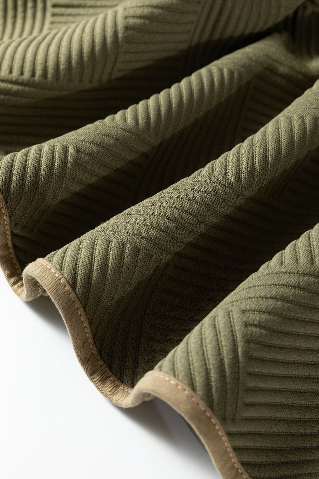 The Olive Textured Half Zip Dress