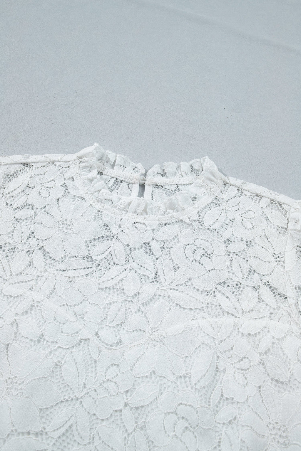 The Ruth Lace Ruffle Blouse
