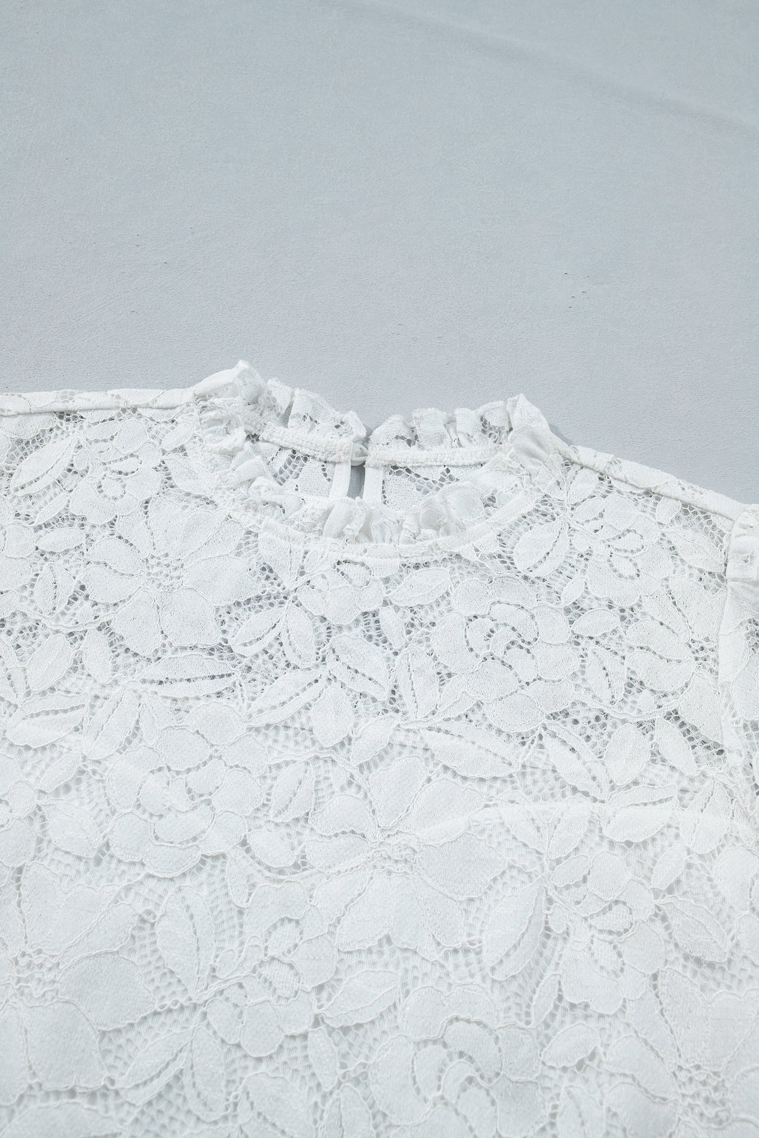 The Ruth Lace Ruffle Blouse