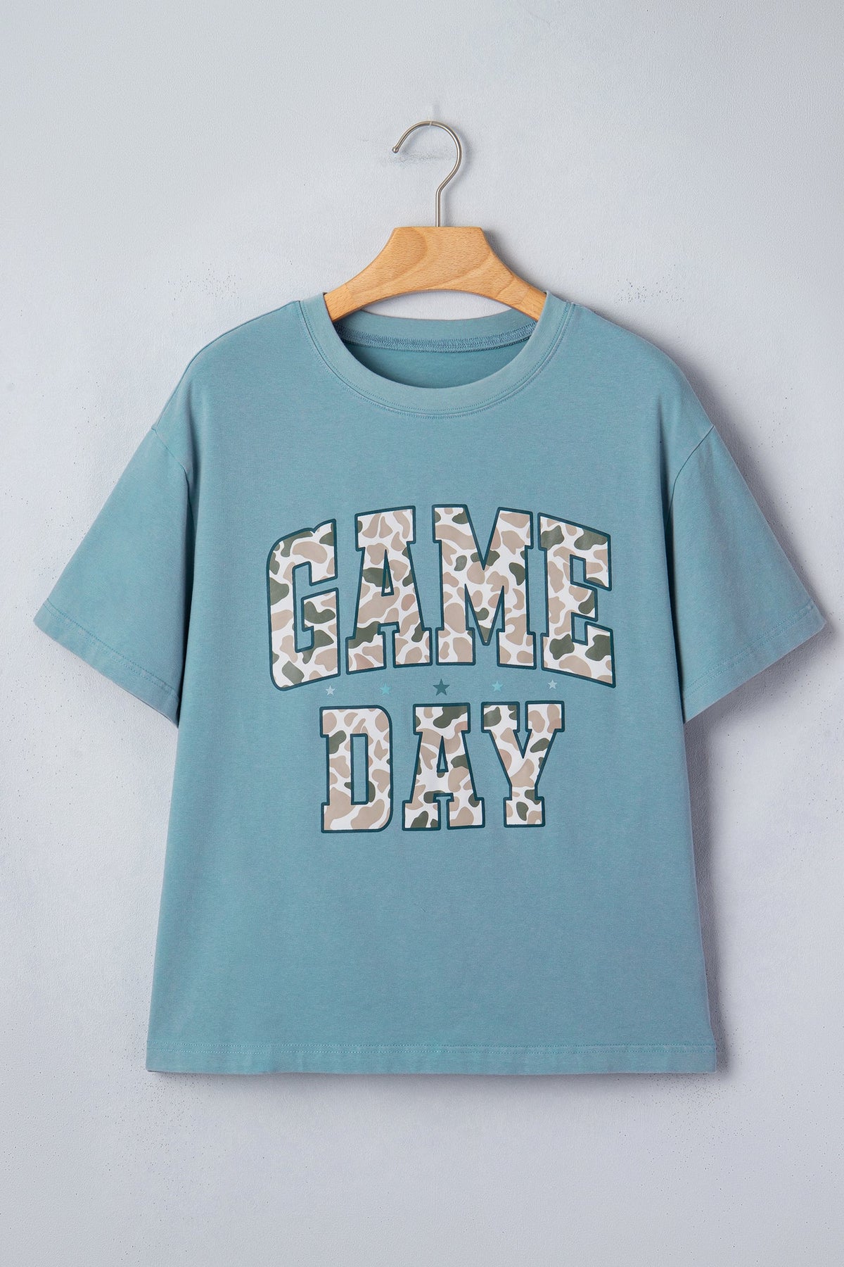 The Chloe Camo Game Day Short Sleeve Graphic T-Shirt