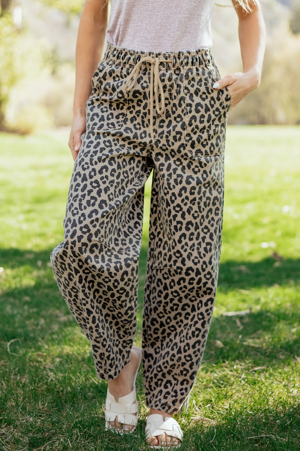 The Monroe Leopard Denim Pants