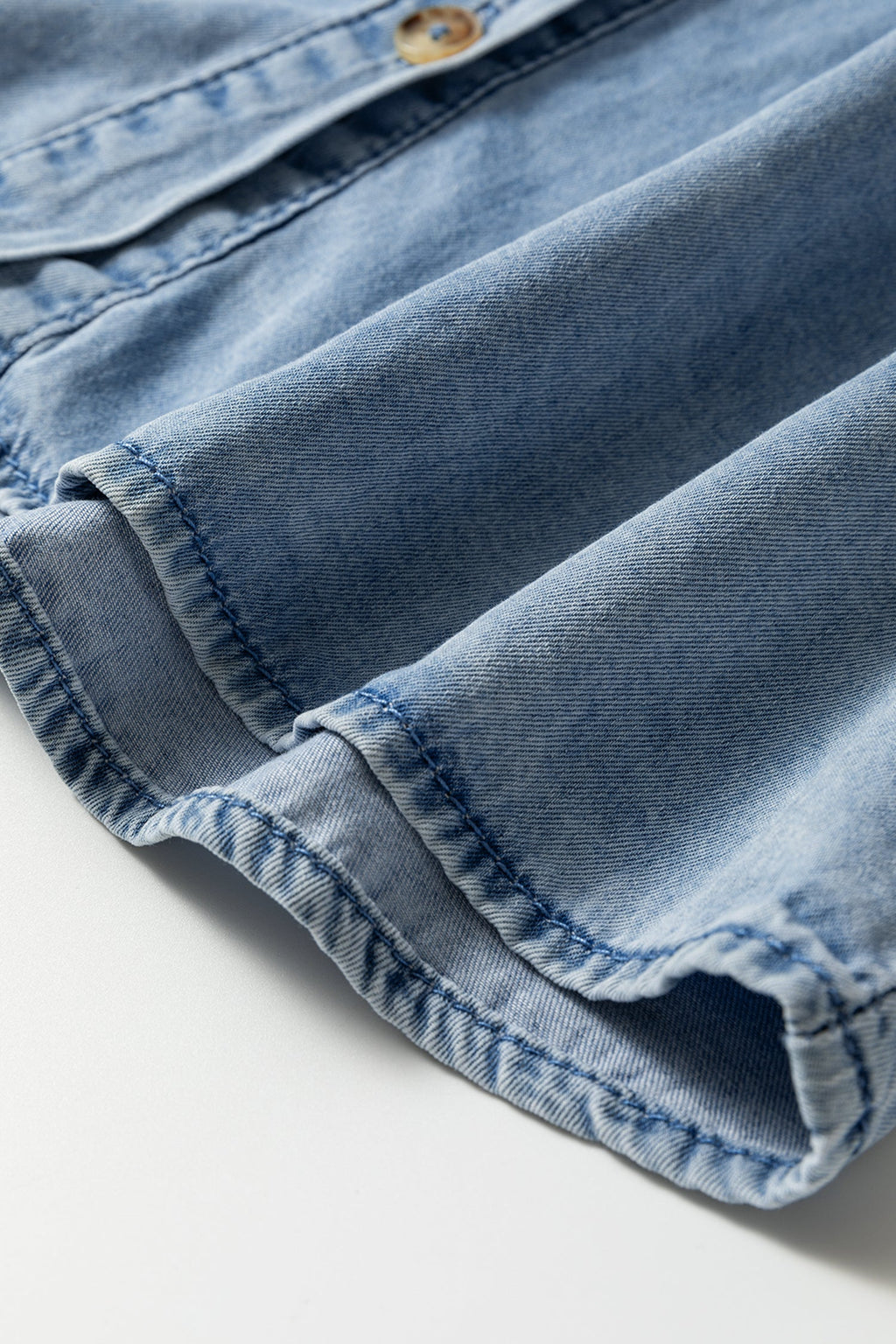 The Willow Denim Ruffle Shirt