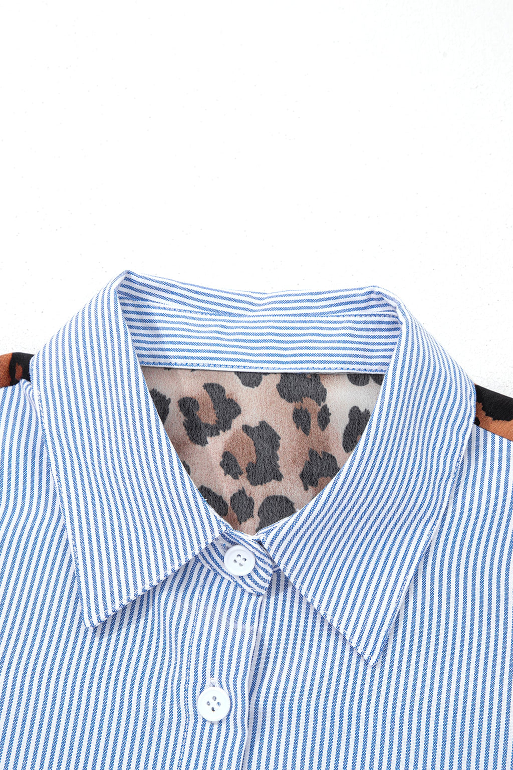 The Parker Leopard Patchwork Button Down