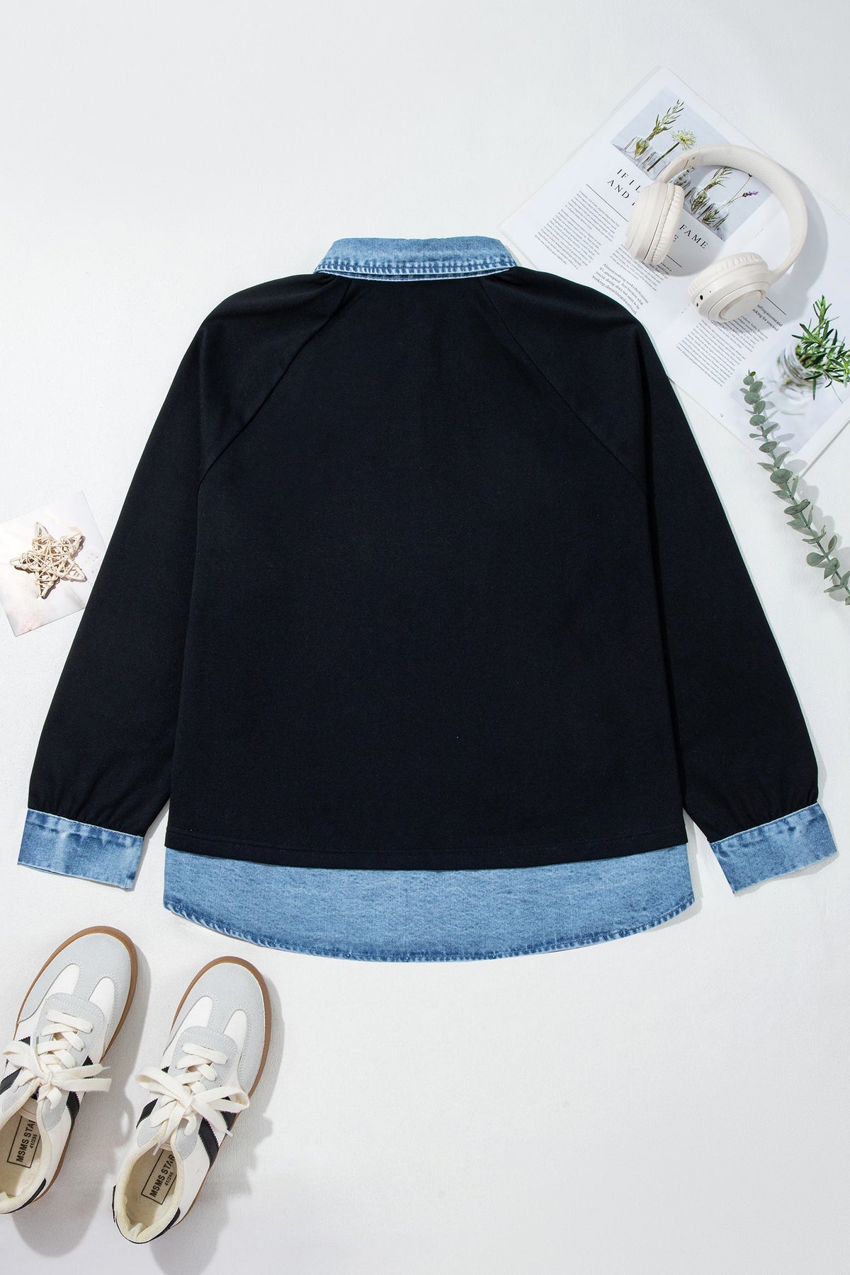 The Hadley Denim Detail Top