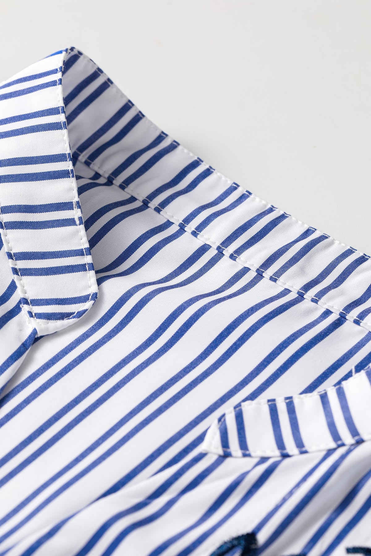 The Lydia Rose Stripe Embroidered Button Shirt