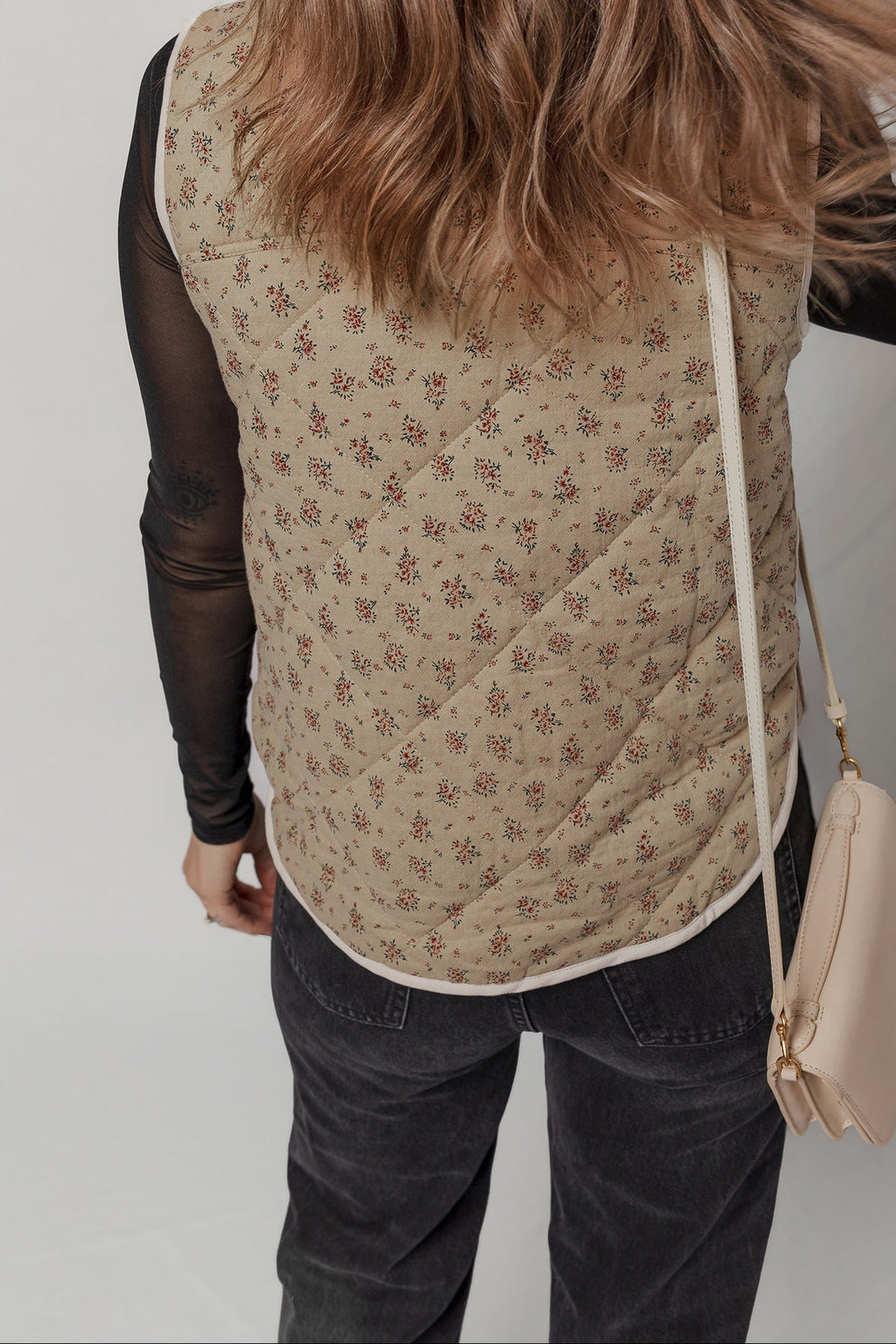The Nellie Floral Quilted Vest