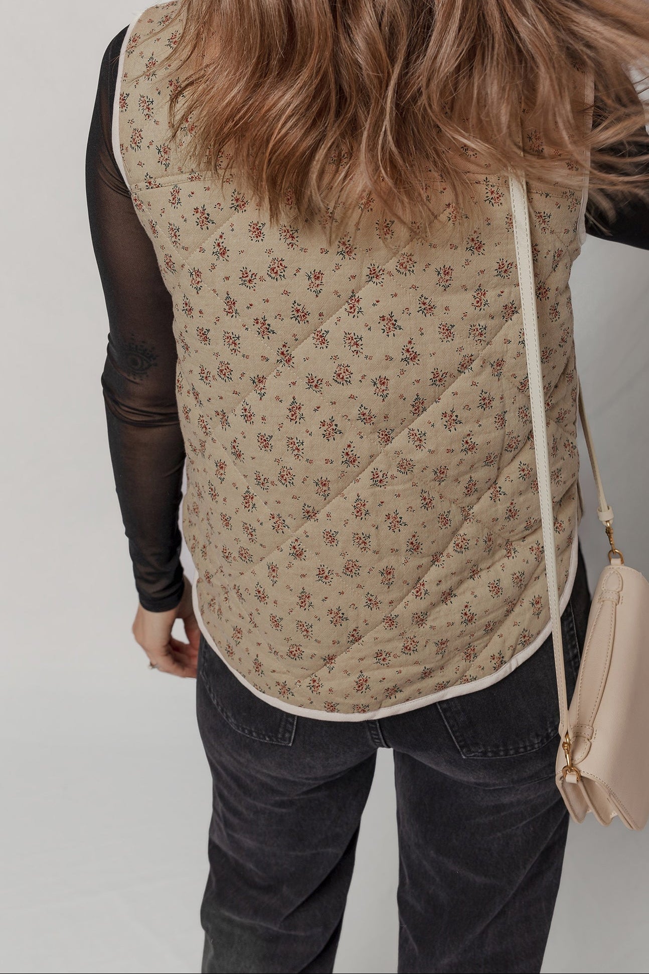 The Nellie Floral Quilted Vest