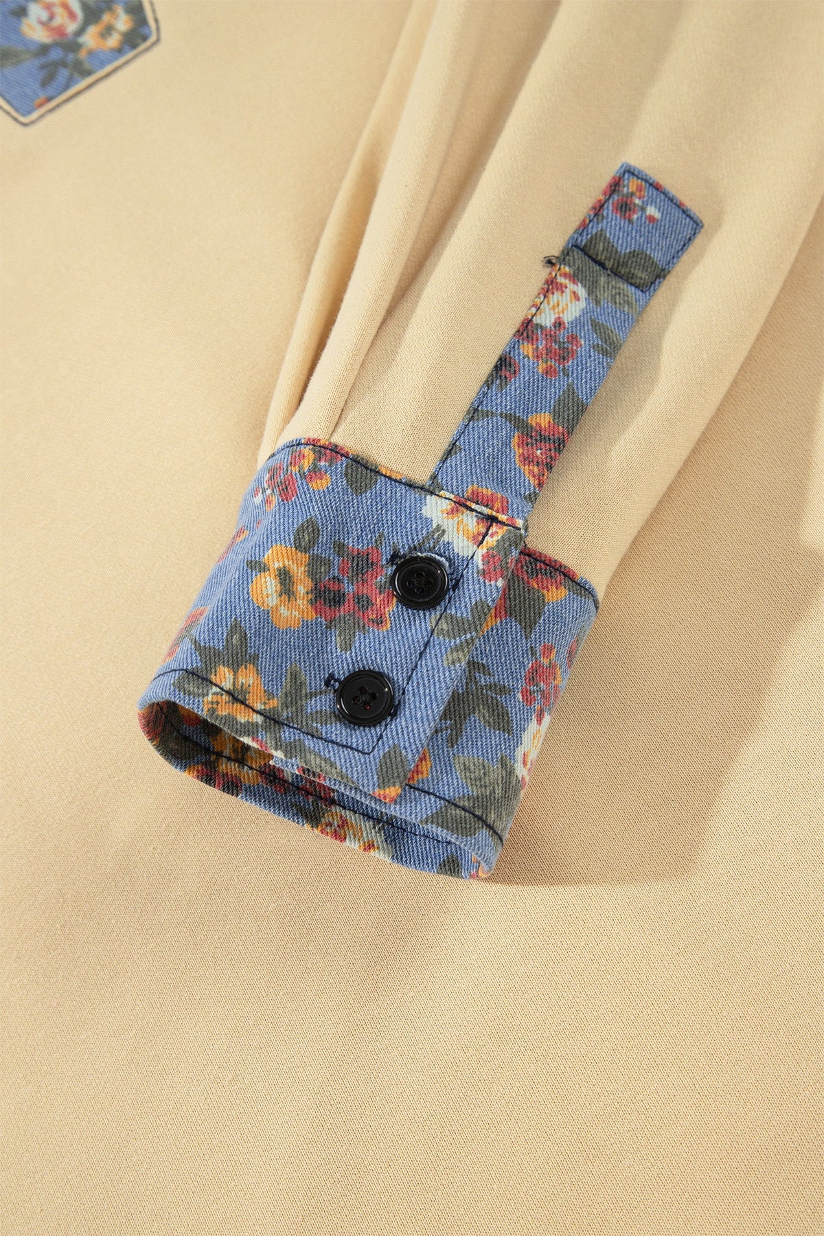 The Elodie Floral Denim Top