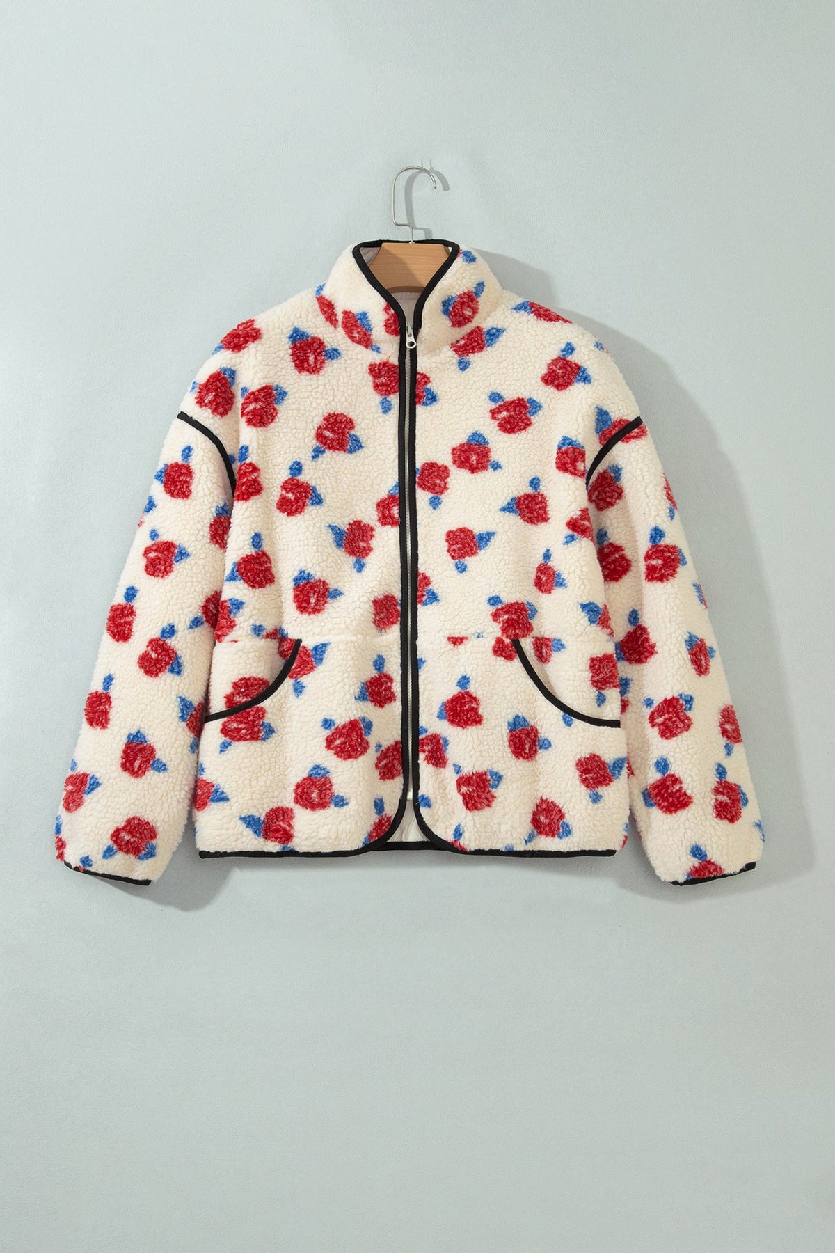 The Lucy Mae Floral Fleece Zip Up Coat