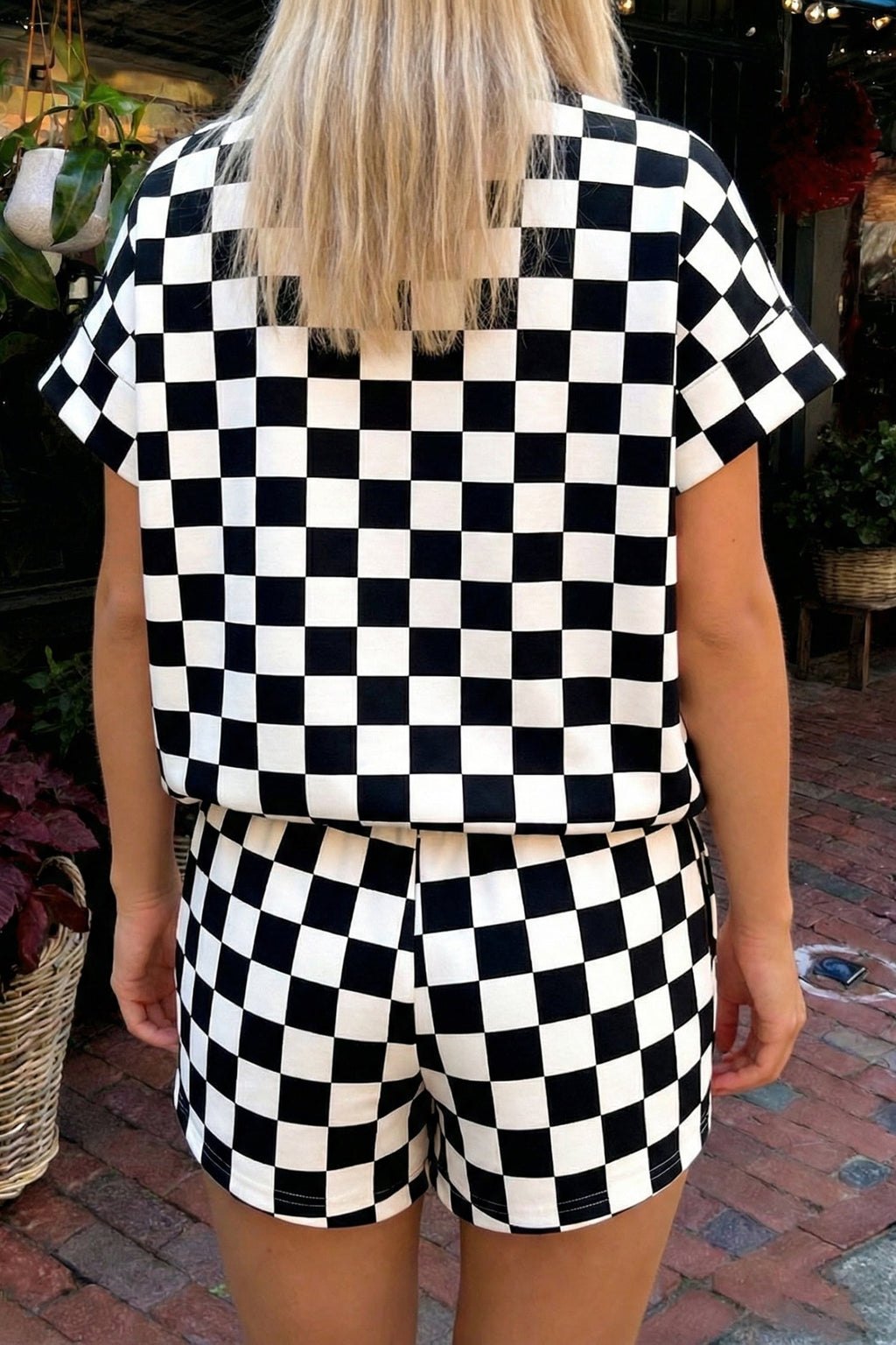 The Hattie Checker Short Set