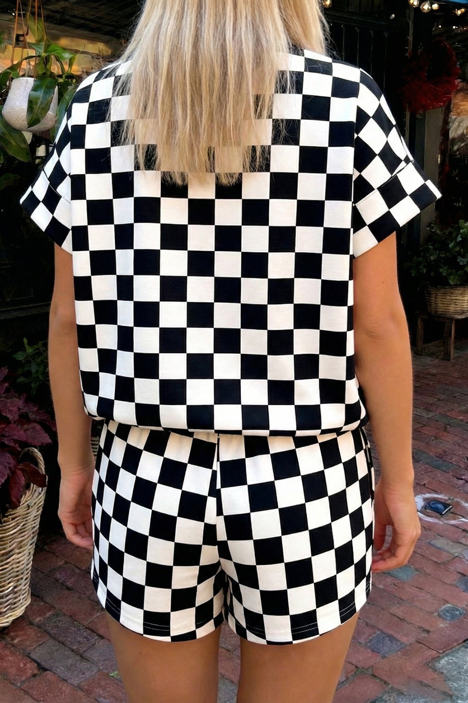 The Hattie Checker Short Set