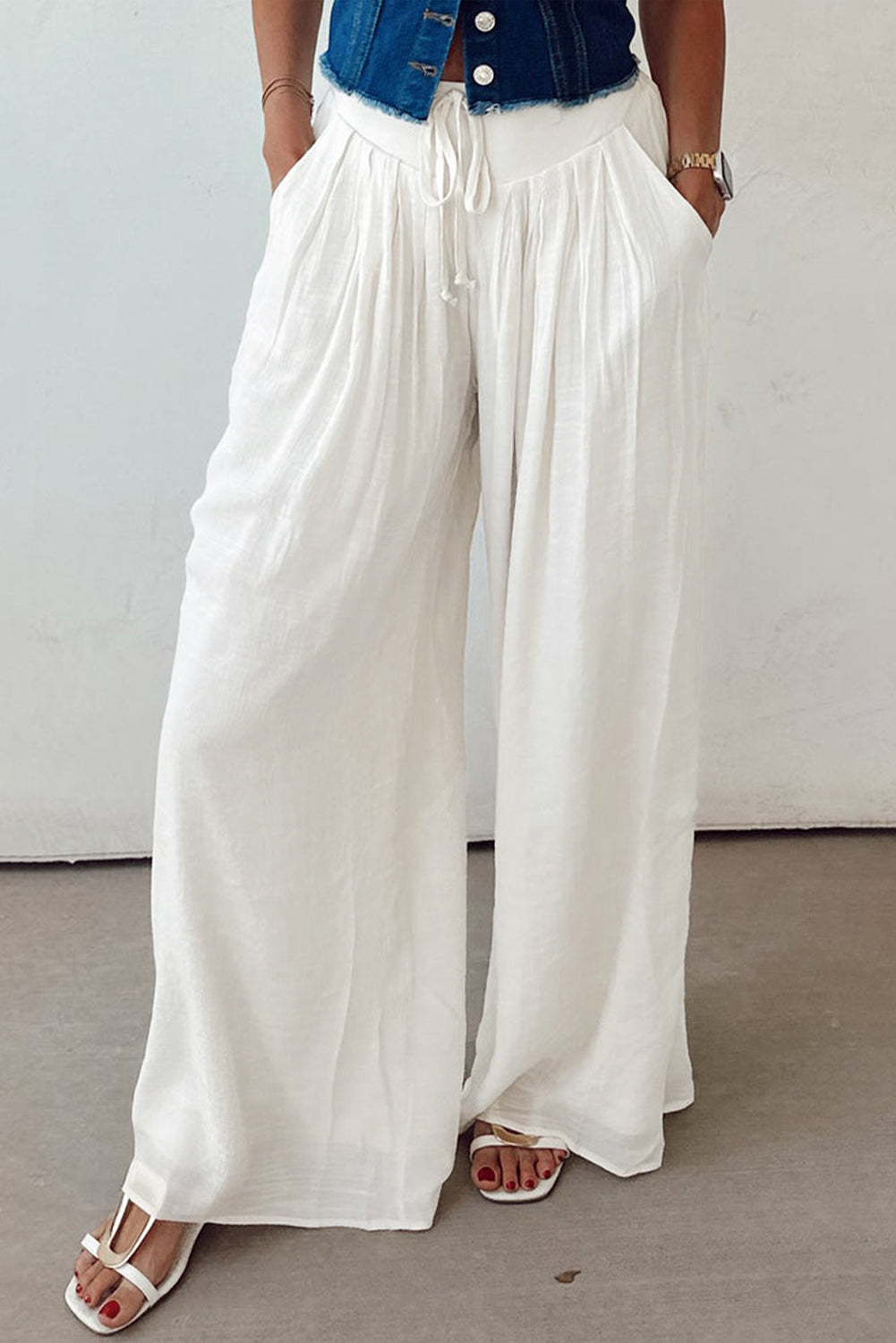The Collins Ella Pleated Wide Leg Pants