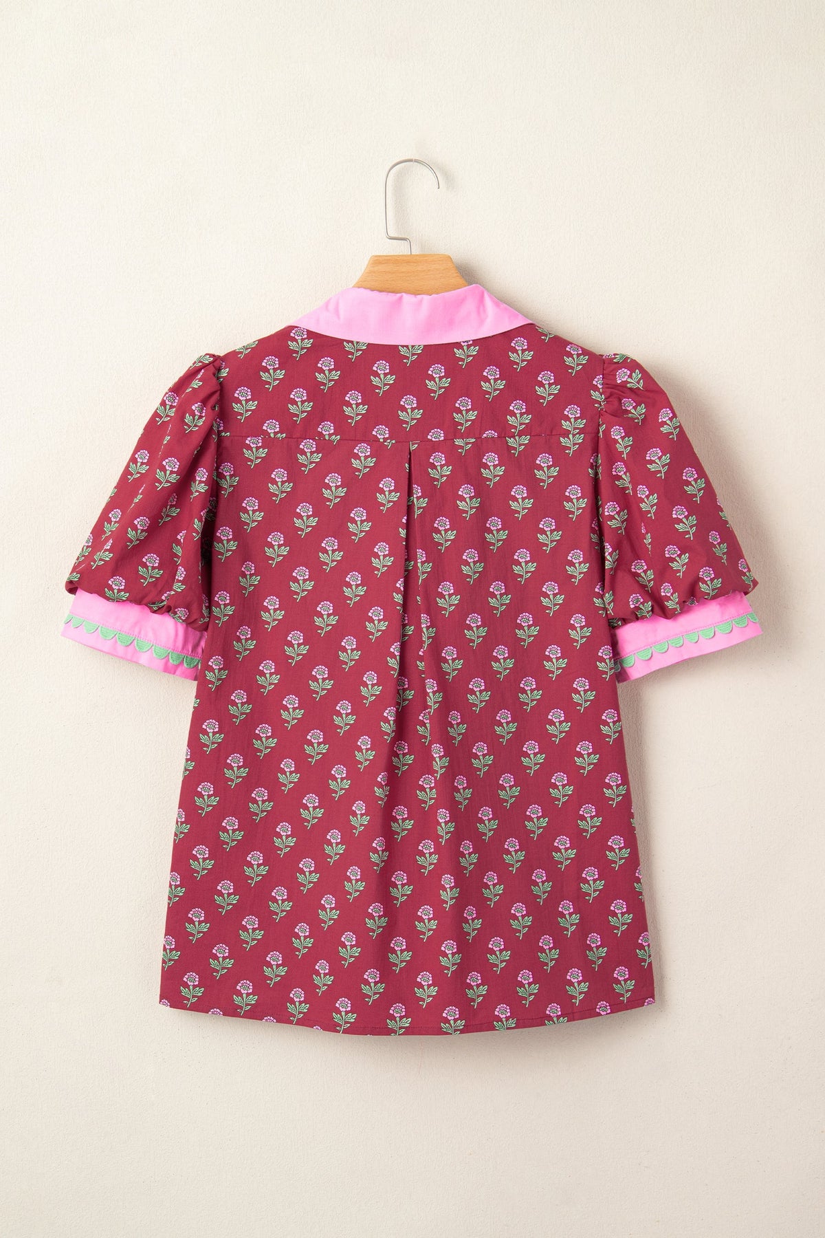 The Marlowe Floral Contrast Blouse